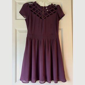 Xhilaration Dress with Cutout Lattice Neckline, Fit & Flare, Size S/P, Exc. Cond